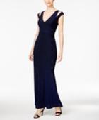 Calvin Klein Glitter Knit Cutout Gown
