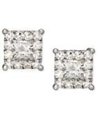 Prestige Unity Diamond Earrings, 14k White Gold Diamond Square Stud Earrings (1 Ct. T.w.)