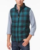 Weatherproof Vintage Men's Big And Tall Plaid Puffer Vest, Classic Fit