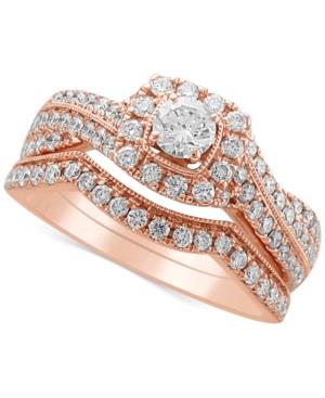 Diamond Twist Bridal Set (1 Ct. T.w.) In 14k Rose Gold