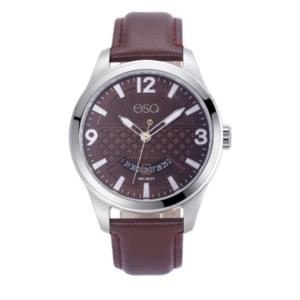 Men's Esq0081 Stainless Steel Watch, Brown Dial, Date Window