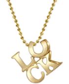 Alex Woo Luck Beaded Pendant Necklace In 14k Gold