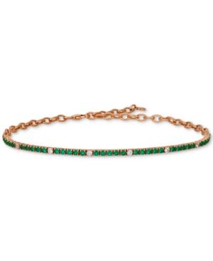 Le Vian Blueberry (1-1/3 Ct. T.w.) & Vanilla (1/5 Ct. T.w.) Sapphire Bracelet In 14k Rose Gold (also Available In Emerald)