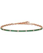 Le Vian Blueberry (1-1/3 Ct. T.w.) & Vanilla (1/5 Ct. T.w.) Sapphire Bracelet In 14k Rose Gold (also Available In Emerald)