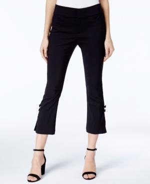 Inc International Concepts Petite Bow-detail Cropped Capri Pants, Only At Macy's