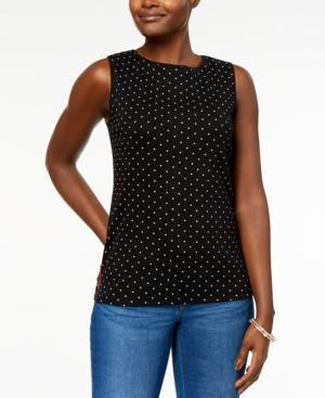 Karen Scott Sleeveless Polka-dot Top, Created For Macy's