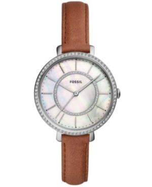Fossil Women's Jocelyn Brown Leather Strap Watch 36mm