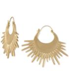 Rachel Rachel Roy Gold-tone Starburst Hoop Earrings