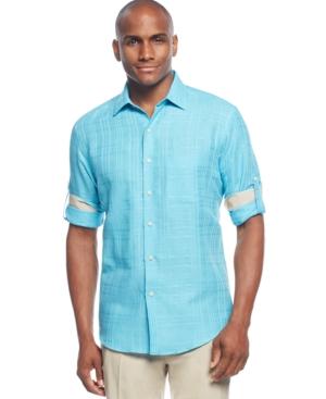 Tasso Elba Men's Textured Linen Shirt