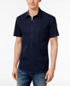 Construct Men's Contrast-stitched Cotton Shirt, Only At Macy's