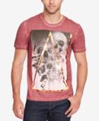 William Rast Men's Skulls Of Smoke Metallic Graphic-print T-shirt