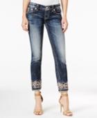 Miss Me Dark Wash Embroidered Cropped Jeans