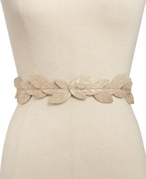 Inc International Concepts Leaf Metallic Stretch Belt, Created For Macy's