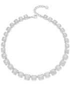 Charter Club Silver-tone Crystal Collar Necklace, Only At Macy's