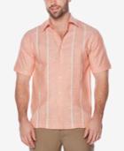 Cubavera Men's Yarn-dyed Embroidered Stripe Panel Shirt