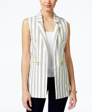 Xoxo Juniors' Striped Zip-pocket Vest