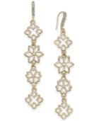 I.n.c. Gold-tone Flower Linear Drop Earrings, Created For Macy's