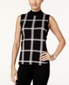 Alfani Petite Printed Mock-neck Top, Only At Macy's
