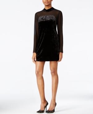 Bcbgeneration Velvet Mock-neck Shift Dress
