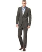 Kenneth Cole Reaction Suit Brown Stripe Slim Fit