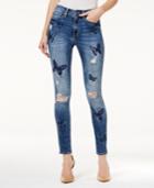 Buffalo David Bitton Embroidered Lucky Me Wash Skinny Jeans