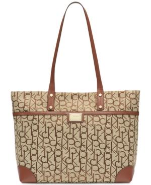 Calvin Klein Tannya Jacquard Signature Tote