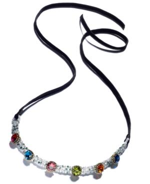 Anna Sui X Inc International Concepts Beaded & Crystal Ribbon Choker Necklace, Created For Macy's
