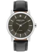 Kenneth Cole New York Men's Kenneth Cole Diamond-accent Black Leather Strap Watch 44mm Kc15114005