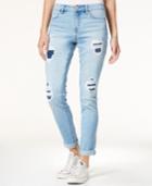 Tinseltown Juniors' Ripped Slim Boyfriend Jeans