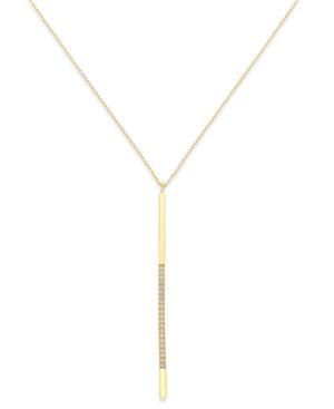 Giani Bernini Cubic Zirconia Bar Lariat Necklace In Sterling Silver & Gold Plated Silver, Only At Macy's
