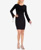 Vince Camuto Ribbed Grommet-sleeve Sweater Dress