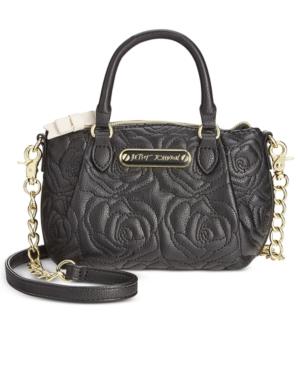 Betsey Johnson Quilted Rose Mini Crossbody