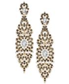 I.n.c. Crystal Filigree Drop Earrings, Created For Macy's