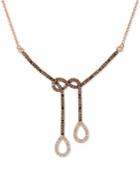 Le Vian Chocolatier Diamond Loop Lariat Necklace (1-3/8 Ct. T.w.) In 14k Rose Gold