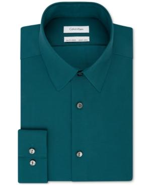 Calvin Klein Men's Slim-fit Performance Non-iron Stretch Infinite Color Dress Shirt
