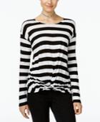 Inc International Concepts Knotted Striped Top, Only At Macy's