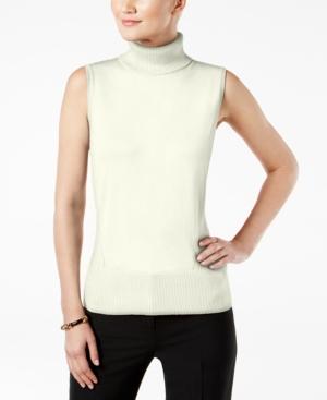 Cable & Gauge Sleeveless Turtleneck Sweater