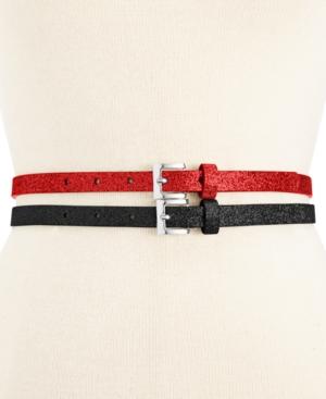 Style & Co. 2 For 1 Glitter Belts, Only At Macy's