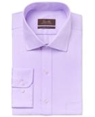 Tasso Elba Men's Classic-fit Lavender Twill Dress Shirt, Only At Macy's