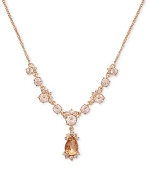 Givenchy Teardrop Crystal Lariat Necklace