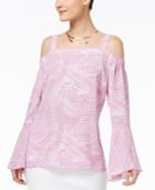 Thalia Sodi Printed Cold-shoulder Top, Created For Macy's