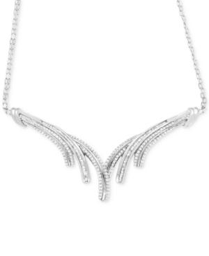 Diamond V Necklace (1 Ct. T.w.) In Sterling Silver