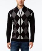 Club Room Men's Zip-front Argyle Sweater, Only At Macy's