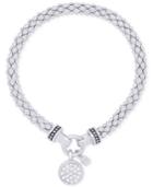 Nine West Pave Charm Weave-style Stretch Bracelet