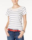 Tommy Hilfiger Striped Lace T-shirt, Only At Macy's