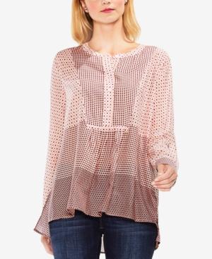 Vince Camuto Printed Peasant Top