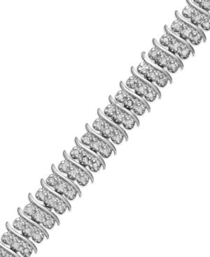 Victoria Townsend Rose-cut Diamond S Bracelet In 18k Gold Over Silver-plated Brass Or Silver-plated Brass (1 Ct. T.w.)