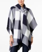 Tommy Hilfiger Plaid Scarf Poncho, Only At Macy's