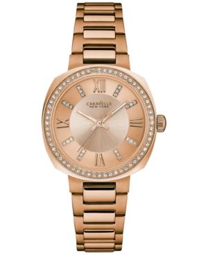 Caravelle New York By Bulova Women's Rose Gold-tone Stainless Steel Bracelet Watch 32mm 44l224