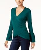 Thalia Sodi Bell-sleeve Wrap Sweater, Created For Macy's
